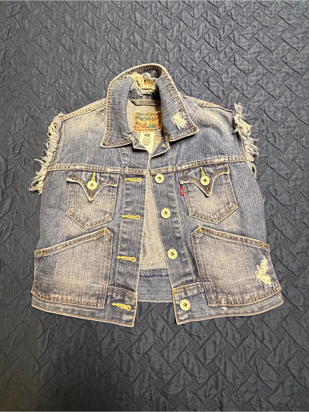 Levi's Distressed Denim Vest